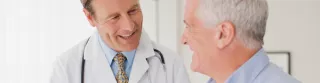 Person talking to the doctor
